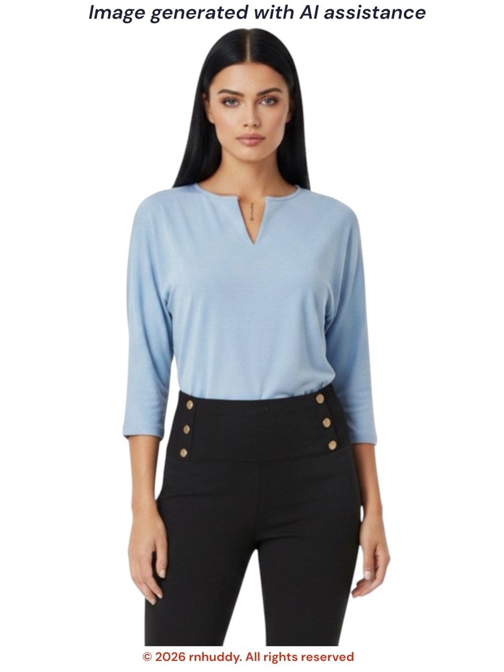 NWT Banana Republic XXL blue 3/4 sleeve top